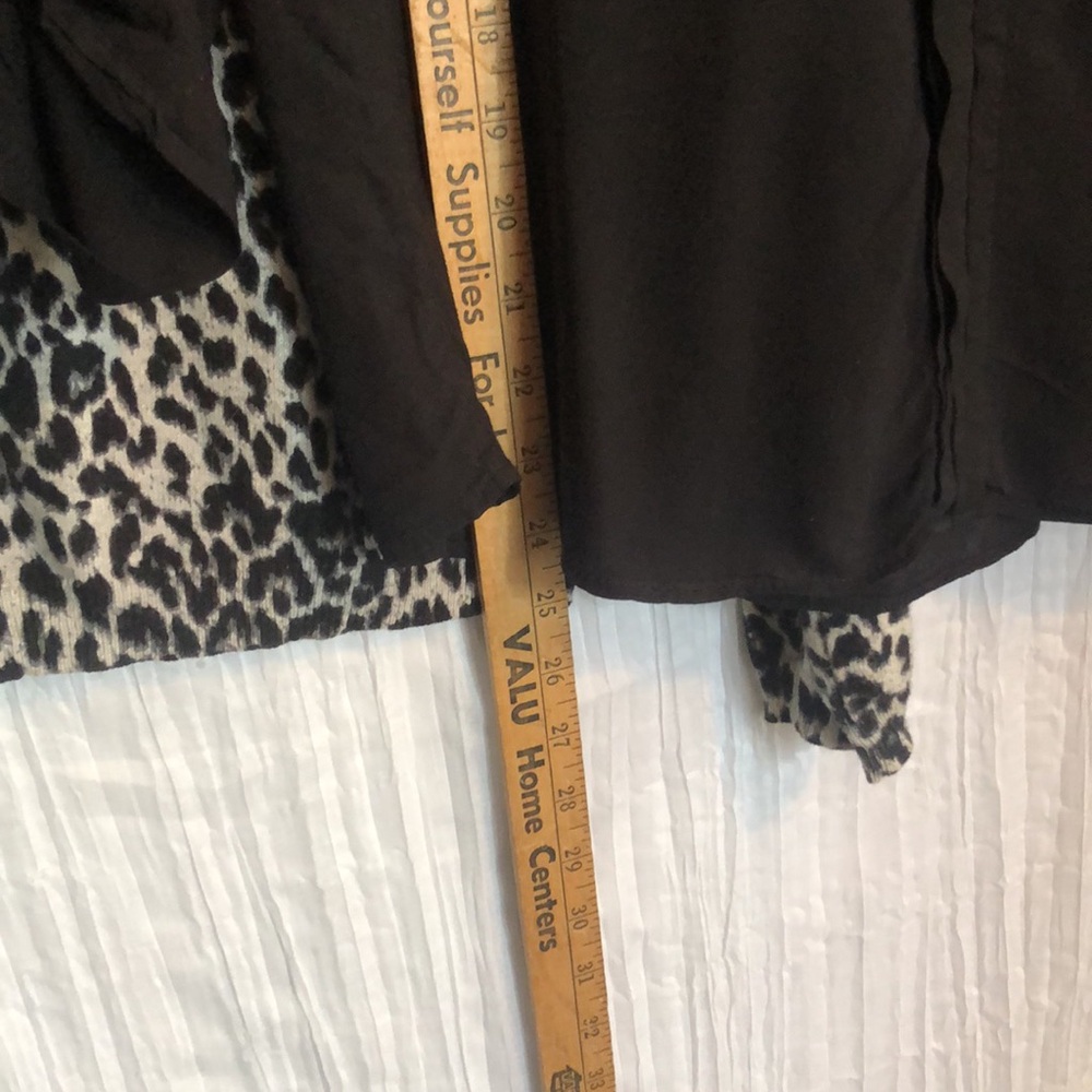 PRIMARK & DAISY FUENTES SZ L cheetah print sweater & black roll tab slee… - Picture 13 of 13
